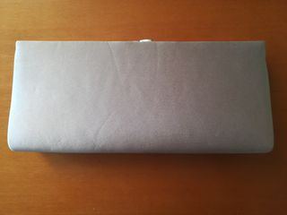 Bolso de fiesta plateado tipo clutch