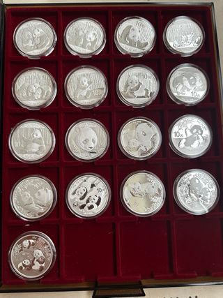 Colección completa de Monedas Panda 1989-2025