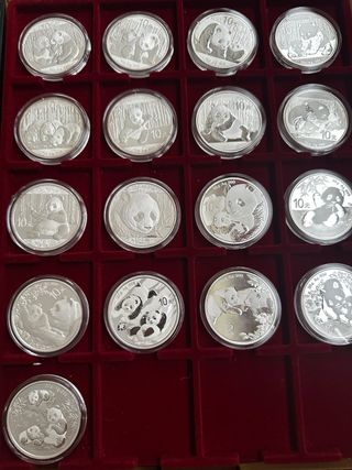 Colección completa de Monedas Panda 1989-2025