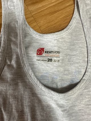 Camiseta sin mangas Kentucky gris talla XS