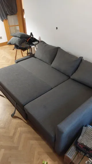Sofá Cama Chaiselongue Gris Oscuro
