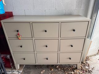 Cómoda Ikea 9 cajones madera gris claro