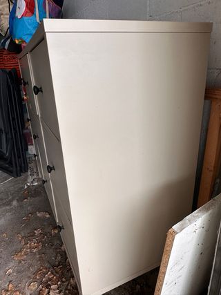 Cómoda Ikea 9 cajones madera gris claro