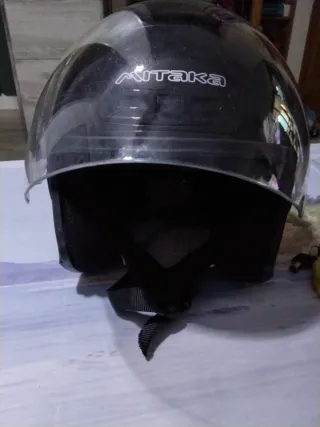 Casco de moto Mitaka,Piton y guantes