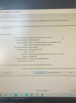 Ordenador HP EliteDesk Negro