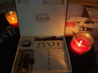 Set Calligrafia Completo con Pennini e Inchiostro