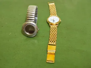 Conjunto 2 relojes oro y plata