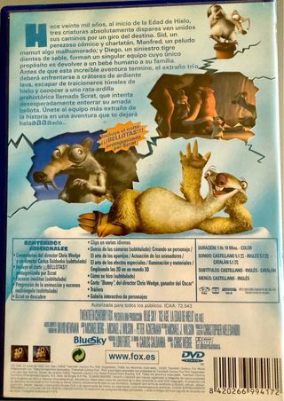 2 Películas DVD Ice Age y Cavernícolas
