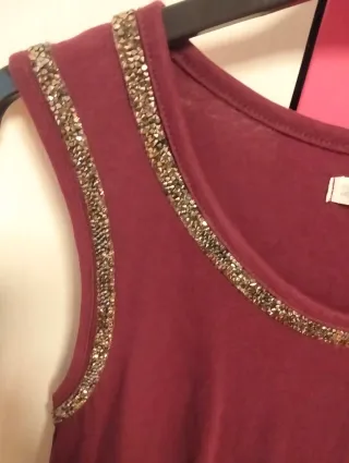 Camiseta Sfera vino pedrería Talla S