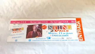 Entrada antigua  Concierto Sting The Soul Cages