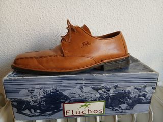 Zapatos Fluchos Piel Marrón Talla 42 Hombre