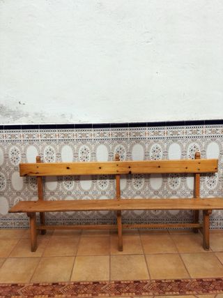 2 Bancos Madera Pino Macizos.
Artesanos.