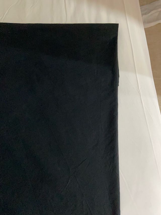 Sábana bajera 150 cm negra. percal. Zara home