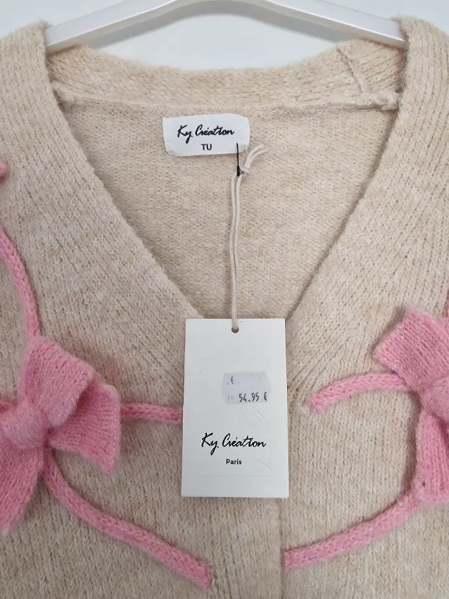 Jersey By The Way beige/rosa Talla unica