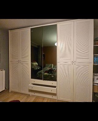 Armadio bianco 6 ante con specchio