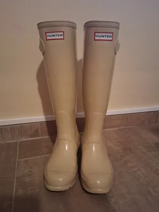 Botas de agua Hunter beige