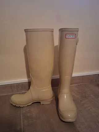 Botas de agua Hunter beige