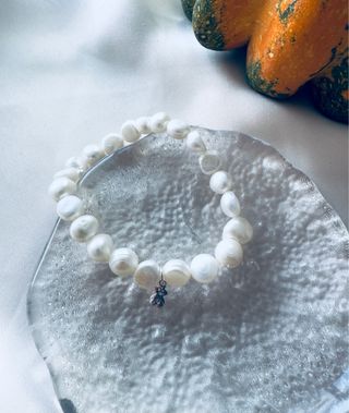 Pulsera Tous Perlas Elástica Plata