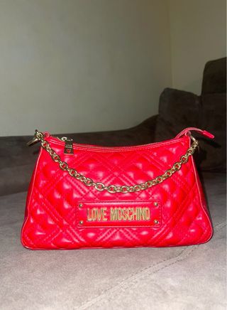 Bolso Love Moschino Rojo Dorado