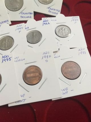 Lote 11 monedas EE.UU América