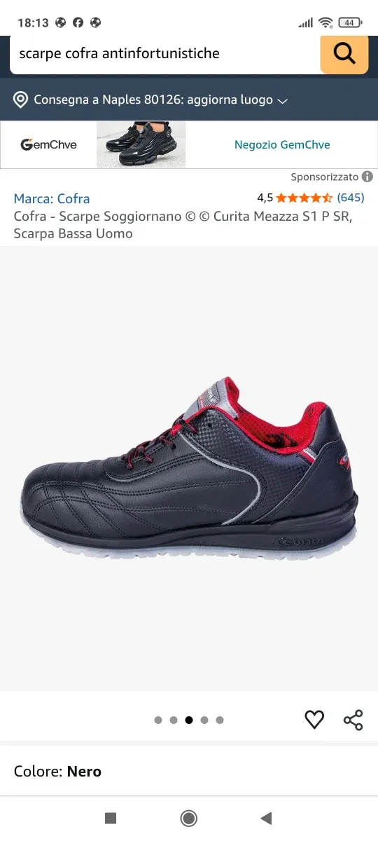 Scarpe antinfortunistiche Cofra N.42-43