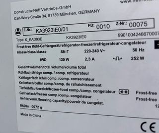 FRIGORÍFICO AMERICANO NEFF  INOX. ENVÍO A CASA