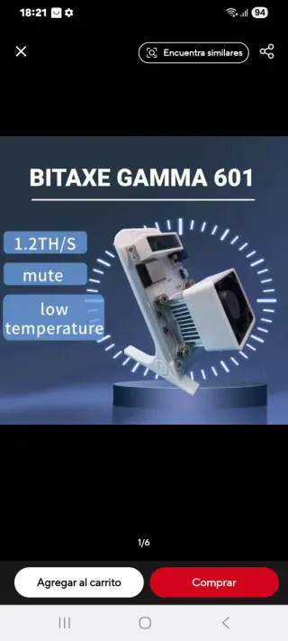 Bitaxe Gamma 601 Minero ASIC