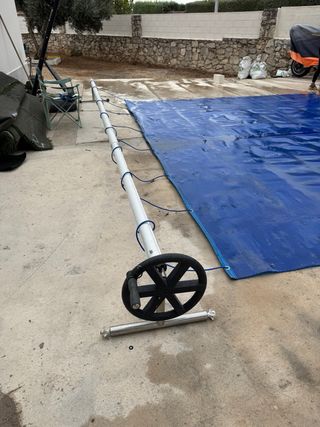 Manta Térmica Piscina Azul con enrrollador