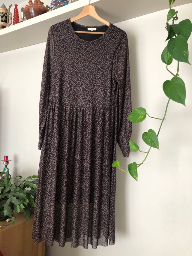 Vestido midi Yerse estampado