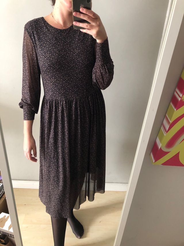 Vestido midi Yerse estampado