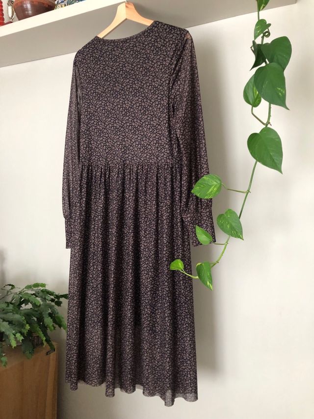 Vestido midi Yerse estampado