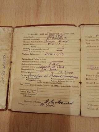 Cartilla militar inglesa Soldier's Service WWII