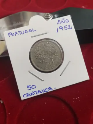 Portugal 1952 50 Centavos Moneda