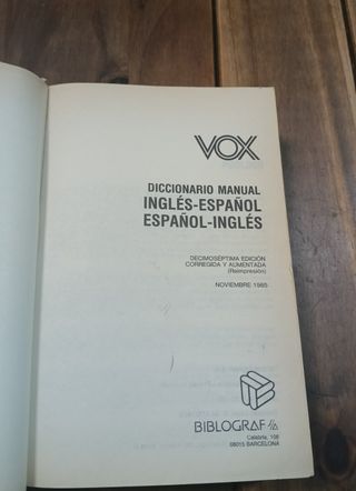 Diccionario VOX Inglés-Español / Español-Inglés