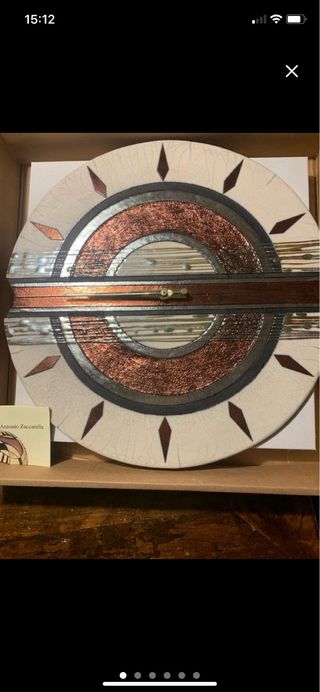 Orologio da parete in ceramica mosaico