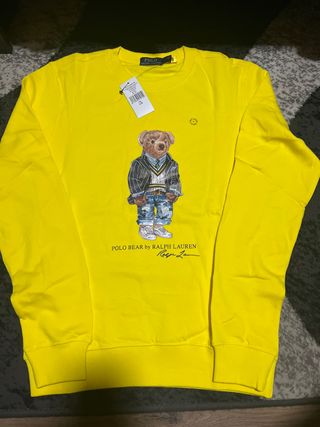 Sudadera Polo Ralph Lauren Oso Amarillo Talla L