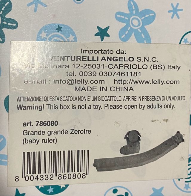 Caja regalo peluche y medidor azul Zerotre