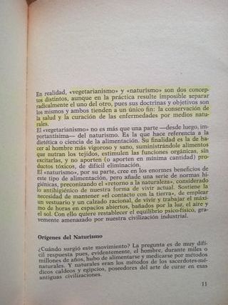 'Naturismo' (Libro 1978) y 'Aliméntese de fruta'