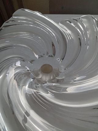 Frutero de cristal espiral