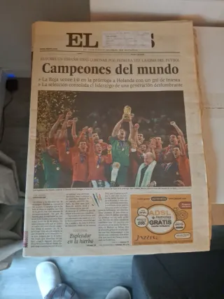Diario El País Campeones del Mundo Fútbol