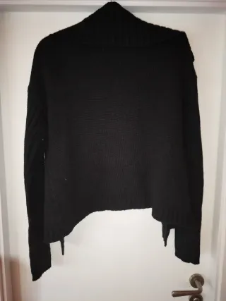 Chaqueta negra de punto