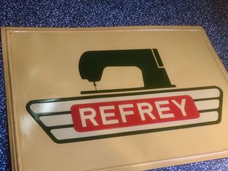 Chapa Refrey de Máquina Coser Publicidad cartel