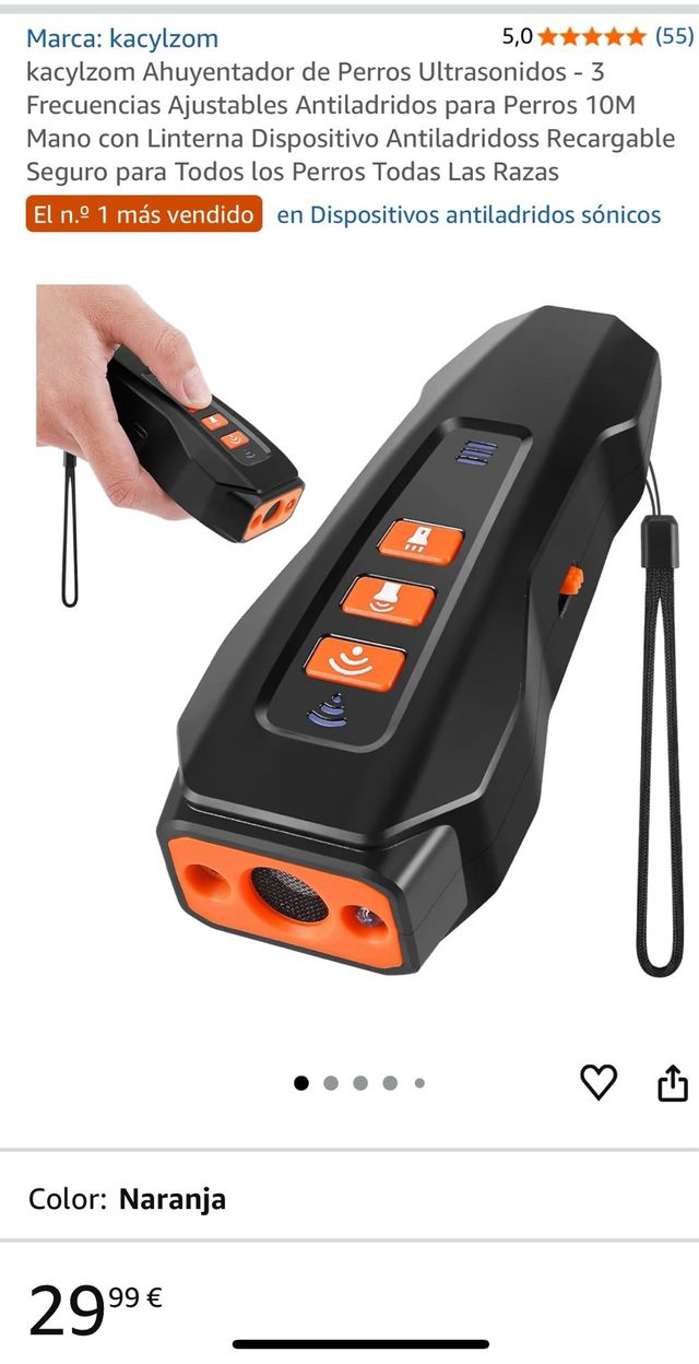 Ahuyentador Perros Ultrasonidos 3 Frecuencias.