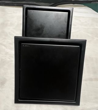 2Concealed Square Floor Mounted Tile Drain, Stain
