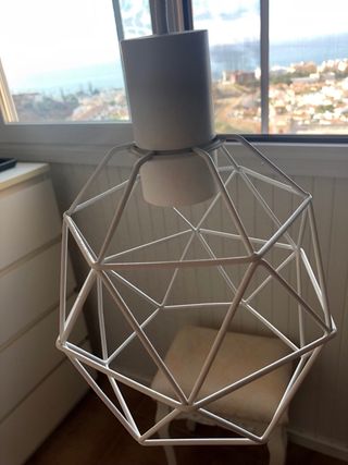 Lámpara de techo geométrica blanca