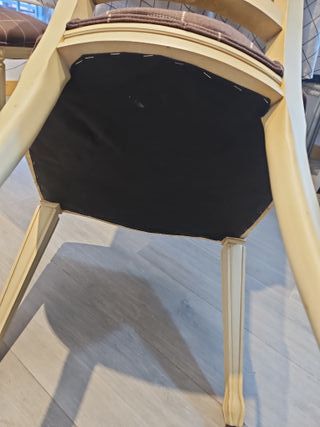 Sillas de comedor tela y madera