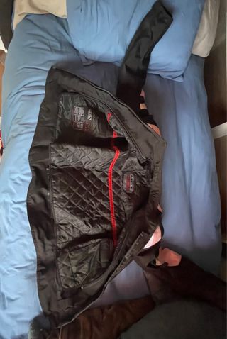 Chaqueta Moto Mujer MCS Negra Rosa