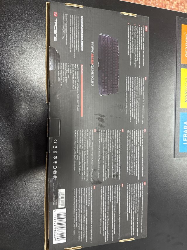 Teclado Gaming Mars Gaming Negro/Rojo