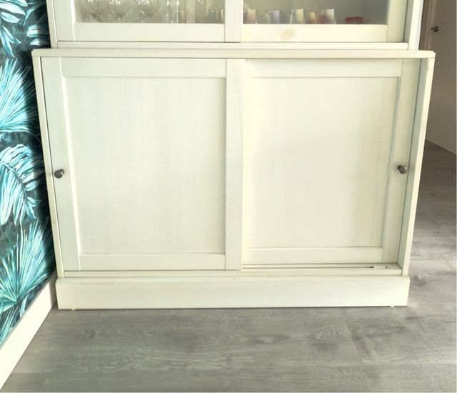 Preciosa Vitrina Blanca Havsta Cristal Madera