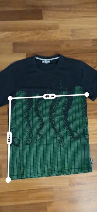 Maglia Octopus Nera e Verde Taglia XS